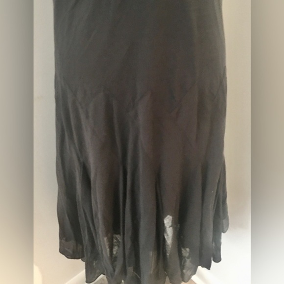 NWT POLO RALPH LAUREN Black Cotton Handkerchief Asymmetrical Hem Tank Dress 6 - Picture 5 of 7
